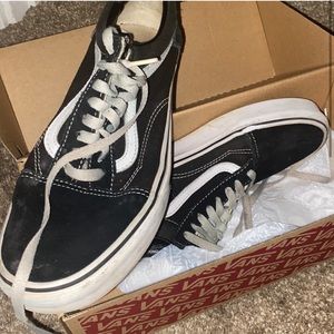 Worn old skool vans